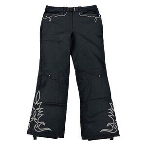 NEW $695 Ralph Lauren RLX Western Style Ski Pants! XL 36 x 34.5 Softshell Black